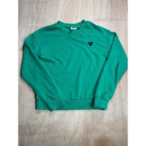 H&M Divided Disney Mickey Mouse Green‎ Sweatshirt Women's Size S
